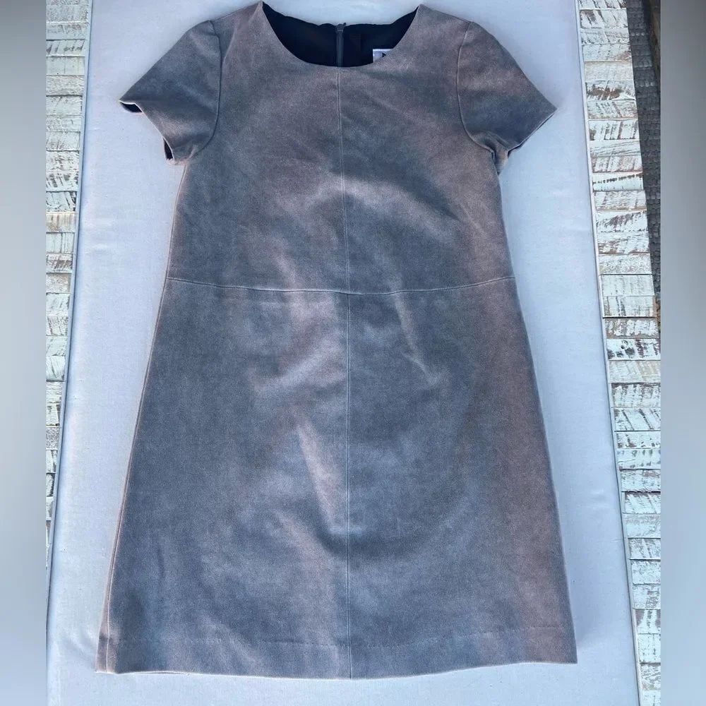 Girls faux suede panel dress Milly Minis Size 12 Gray